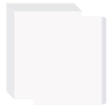 Imagem de ZBEIVAN Papel cartolina branca 21,6 x 28 cm 230 g/m², cartão pesado de 38,6 kg para impressora a laser, pacote com 100