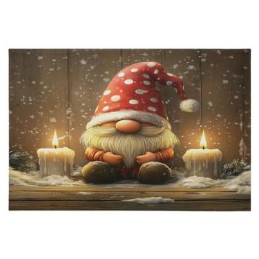 Imagem de CEBUGI Tapete de área 60 x 90 cm macio lavável tapete antiderrapante com suporte de borracha tapetes de área de gnomo fofo para sala de estar, quarto, decoração de casa