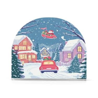 Imagem de Wassud Porta-guardanapos de acrílico para casas noturnas de Natal, dispensador de guardanapos de papel moderno em forma de U para mesa, cozinha, sala de jantar, bancada 1 peça (comporta 50-60