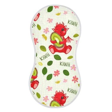 Imagem de xigua Conjunto de 1 panos fofos de musselina Red Dragons para arrotos, panos super macios e absorventes, roupas de arroto de algodão, presente de chá para recém-nascidos, bebês meninas e meninos