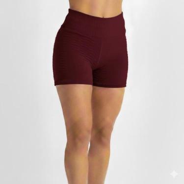Imagem de Shorts meia coxa bolha - Bella Fitness, Vinho, G