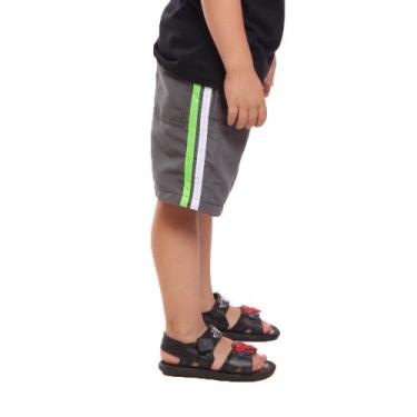 Imagem de Bermuda Tactel OX SILVER Infantil Com Bolsos, Cinza, Menino, 8