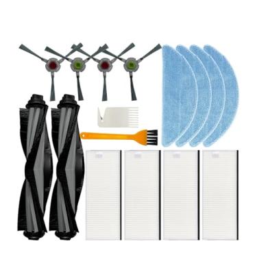 Imagem de Kit de peças de reposição compatível com o aspirador robô Yeedi K650 - Escova principal, escova lateral, filtro HEPA e pano de limpeza.(Set A)