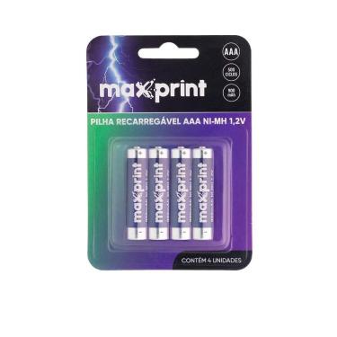 Imagem de Pilha Recarregavel Maxprint Aaa 1,2V 900Mah C/4