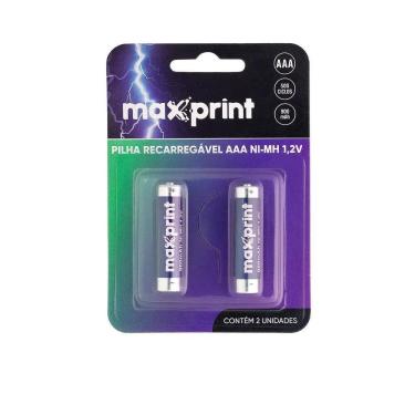 Imagem de Pilha Recarregavel Maxprint Aaa 1,2V 900Mha C/2