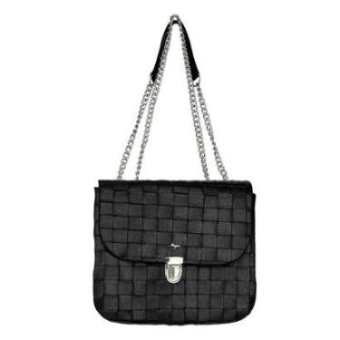 Imagem de Bolsa Feminina Transversal Média Preta Magicc Bolsas B-233-Feminino