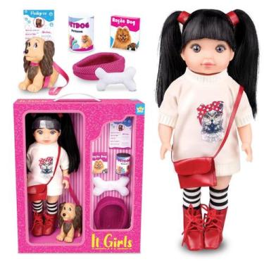 Imagem de Boneca It Girl Pet Passeio Cachorro Dog Brinquedo Infantil - Anjo Brin
