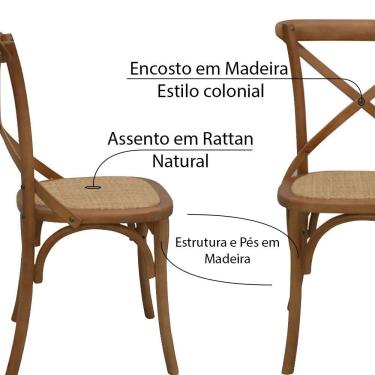 Imagem de Kit 6 Cadeiras Sala de Jantar Cozinha Danna Rattan Bétula