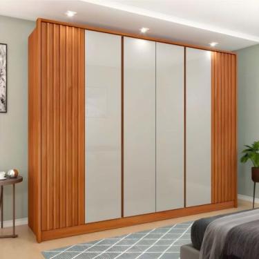 Imagem de Guarda Roupa Casal 6 portas 6 gavetas Barcelona Ripado Tcil Móveis - T