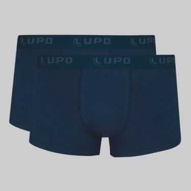Imagem de Kit 2 Cuecas Lupo Sunga Algodão com Elastano 00480, Azul marinho, GG
