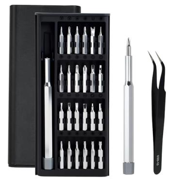 Imagem de Nextpal Conjunto de chaves de fenda magnética 24 em 1, mini kit de ferramentas de reparo com microbrocas, para óculos de relógio, eletrônicos, telefone, computador, laptop, console de jogos, uso