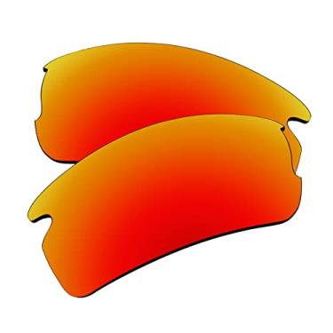 Imagem de EZReplace Lentes de reposição para óculos de sol Oakley Flak 2.0 XL OO9188 (lentes polarizadas) - Serve para armação Oakley Flak 2.0 XL (vermelho fogo)