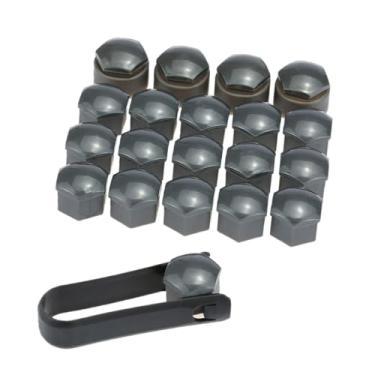 Imagem de Acouto 16 + 4 Peças Tampas Universais de Parafusos de Roda de Carro de 17 Mm, Tampas de Travamento para Lupo, Com Plástico ABS Cinza