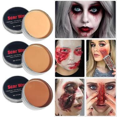 Imagem de Dioche Kit de Cera de Cicatriz, Maquiagem de Efeitos Especiais Não Seguros para a Pele Com Espátula para Maquiagem Artística de Palco de Halloween (2)
