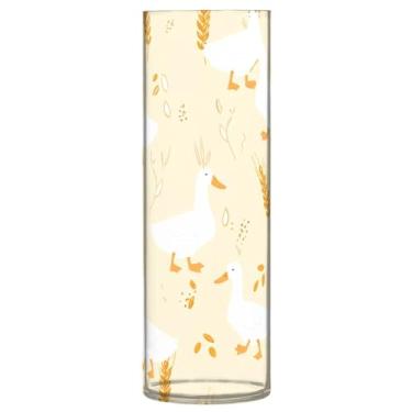 Imagem de CEBUGI Vaso de flor animal 10 cm x 30 cm Vaso cilíndrico para flores, vaso transparente inquebrável para decoração de casa de festa de casamento