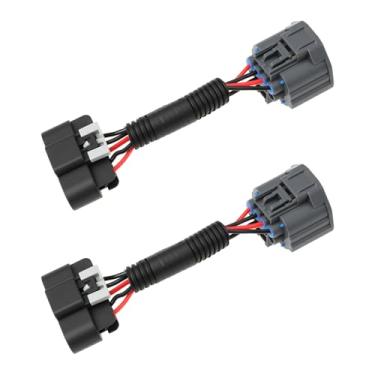 Imagem de eMagTech 2 peças de adaptador de fiação de conversão de farol de halogênio para carro HID 22938889 22938888 compatível com GMC Acadia 07-12