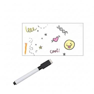 Imagem de Papel De Parede Adesivo Lousa Branca Quadro Branco Decorativo para Escrita Apagável Decorativo utilizar caneta Marcador