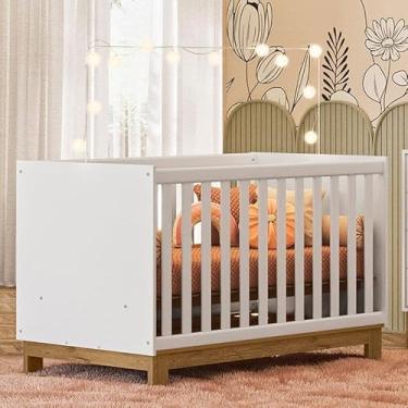 Imagem de Berço Americano Mini Cama Q Encanto Slim Branco Acetinado Ambiente - Qmovi