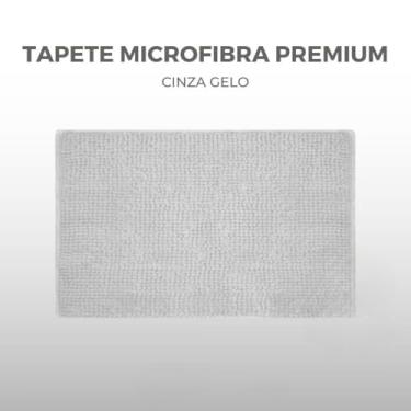 Imagem de Tapete Grande para Banheiro 50x100cm Antiderrapante em Microfibra Luxo – Super Absorvente, Macio e Durável(Cinza Gelo,2)