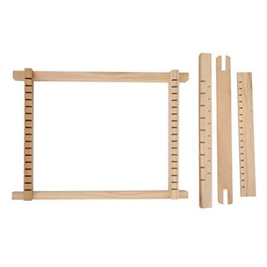 Imagem de Máquina de tecelagem tradicional, tricô artesanal de madeira DIY para crianças, brinquedo educativo, com acabamento fino para todos os níveis de habilidade