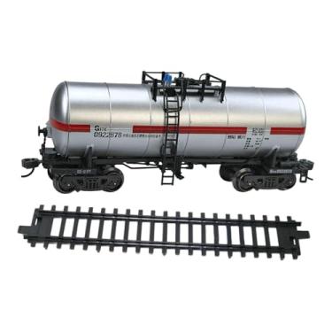 Imagem de simhoa Miniatura de em escala 1:75, modelo de vagão artesanal para mesa, ideal para festas, com trilhos, conjunto ferroviário para crianças e bebês, Prata