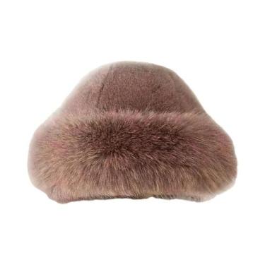 Imagem de Chapéu De Inverno Feminino De Pelúcia Sintética, 5 Estilos, Luxuoso, Q