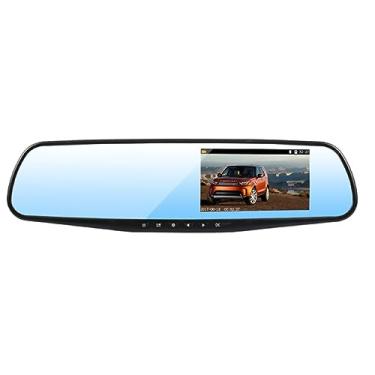 Imagem de Espelho retrovisor frontal e traseiro para gravação de carro, câmera veicular, retrovisor retrovisor