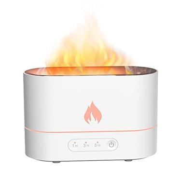 Imagem de Umidificador de Névoa com Chama Simulada Difusor Aromaterapia Silencioso Luz Noturna USB Mesa Timer 1 3 5H para Casa Escritório Quarto Bebê
