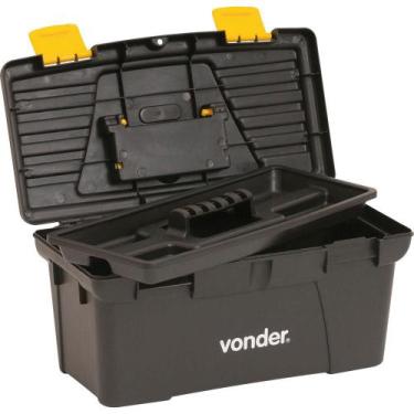 Imagem de Caixa Plástica Para Ferramentas Baú 320x170x170mm Com Bandej - Vonder