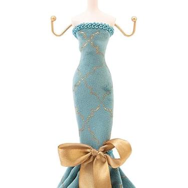 Imagem de ZJchao Exquisite Moda Pavão Azul Jóias Expositor Rack Titular para Casa e Loja Decoração Material de Tecido Resina (Suporte de figura)