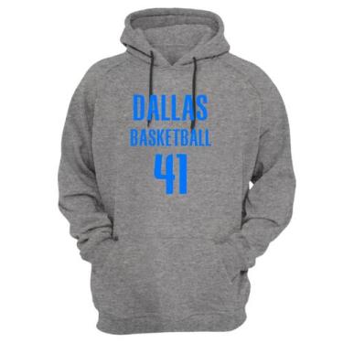 Imagem de Blusa Moletom Capuz Basquete Dallas Basketball número 41 - Loja Click 