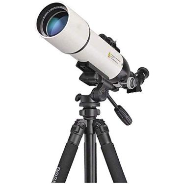 Imagem de pcagfaajmh National Geographic Telescope telescópio refratário astronômico de distância focal de 500 mm para pouca luz, à prova d'água, HD, para observar a lua e a paisagem - com mochila