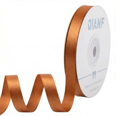 Imagem de QIANF Fita de cobre de 9,5 cm fita de cetim dupla face fita de cobre para embrulhar laços de cabelo para fazer Dia dos Namorados, casamento, chá de bebê, festa de aniversário, convites, decorações