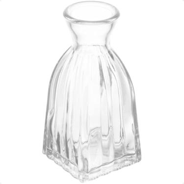 Imagem de Mini Vaso De Vidro Lines Decorativo Plantas Flores 11cm