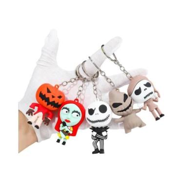 Imagem de Chaveiros De Natal Da Disney Para Crianças, 5PCS, Figuras De Esqueleto