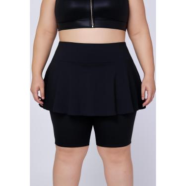 Imagem de Bermuda Saía Babado Plus Size Tapa Bumbum Fitness Em Suplex WOLFOX-Feminino