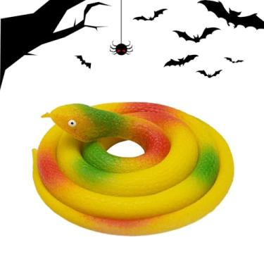 Imagem de Cobras de brinquedo que parecem reais | Brinquedo Serpente Realista 31.5in - Adereços de jardim assustadores Brinquedos de modelos de animais Adereços de pegadinhas para festa do da Mentira de das Bru