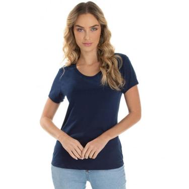 Imagem de Camiseta Feminina de Algodão Premium Baby Look Básica Lisa-Feminino