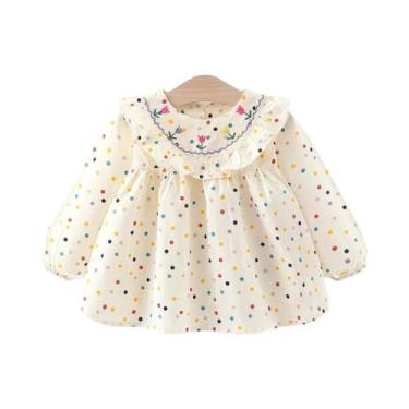 Imagem de Vestido De Princesa Com Manga Longa E Bordado Em Renda Para Meninas, V