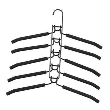 Imagem de UGPLM Cabide de roupas multicamadas, organizador de armário, cabide de em 1 para camisas, jaquetas, ternos, casacos e suéteres, Preto