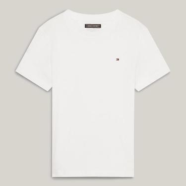 Imagem de Camiseta infantil Logótipo E Gola Redonda Branca Tommy Hilfiger-Masculino