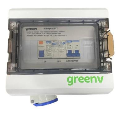 Imagem de Quadro de Proteção 220V 3,6KW com Tomada Industrial 3P GreenV - Segura