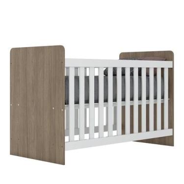 Imagem de Berço Labirinto Rústico/Branco - Móveis Henn, Rústico e Branco