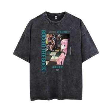 Imagem de Camiseta Masculina Oversized De Algodão Com Estampa De Música Da Banda