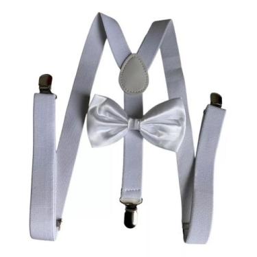 Imagem de Kit Suspensório + Gravata Borboleta Ref: 244/247 - KARECATO, Branco, A