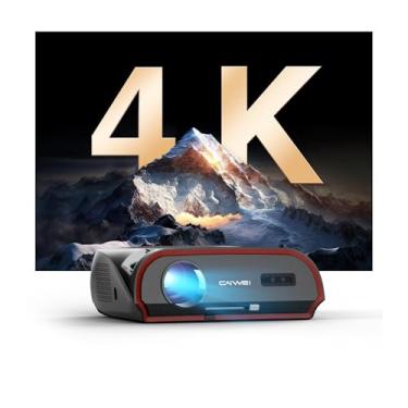 Imagem de Projetor inteligente 4K para uso diurno, 1800 ANSI ultrabrilhante, projetor de cinema em casa Android TV com WiFi6 e Bluetooth, HDMI, USB, WLAN, teto para consolas de jogos, simulador de golfe