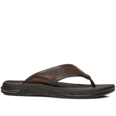 Imagem de Chinelo Pegada Masculino em Couro Pinhão 134403-01-Masculino