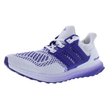 Imagem de adidas Ultraboost 1.0 Sustain Tênis feminino, Branco nuvem/tinta energética/roxo universitário, 38