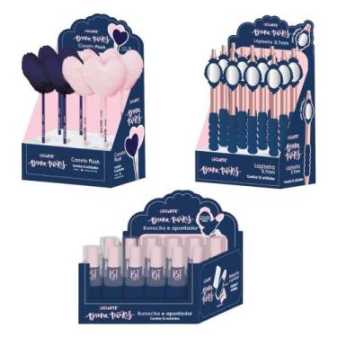 Imagem de Kit Bruna Tavares Caneta Esferográfica Lapiseira 0.7 Borracha e Aponta