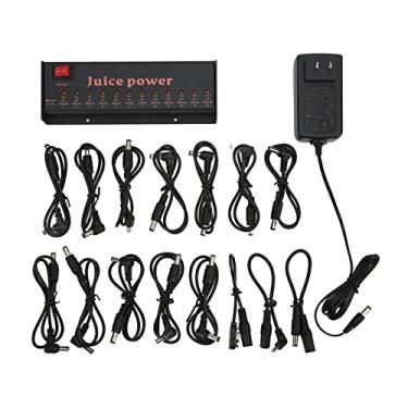 Imagem de RiToEasysports Fonte de Alimentação para Pedais de Guitarra, 12 Fontes de Alimentação de Saída DC Isoladas para Efeitos de 9V, 12V, 18V 100mA 500mA 100-240V (Plugue EUA 100 a 240V)